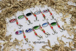 10 Amostras/Iscas Artificial/Spinner para Pesca