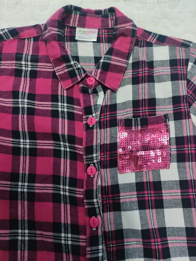 Camisa cuadros navideña - PRENATAL 6/7 AÑOS