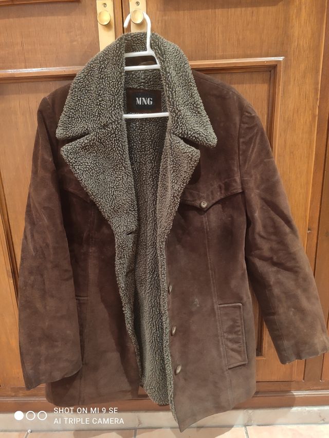 Giacca in pelle scamosciata