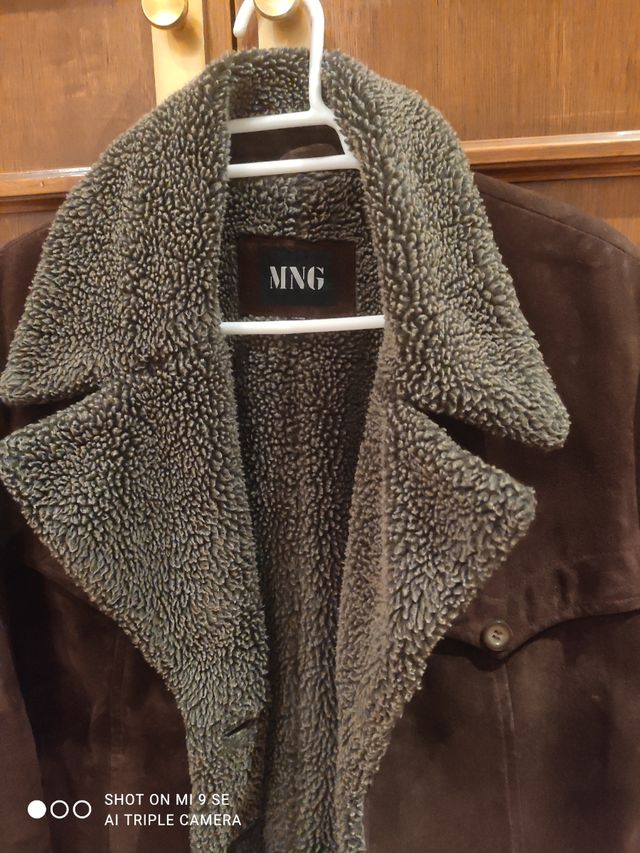 Giacca in pelle scamosciata