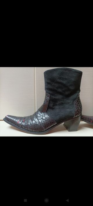 Stivale camoscio e pelle 38.5