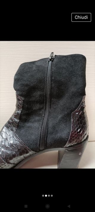 Stivale camoscio e pelle 38.5