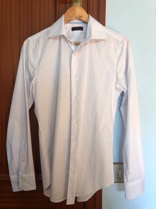 Camisa blanca estampada 