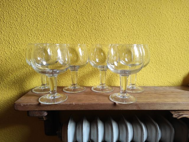 Juego 6 copas cristal