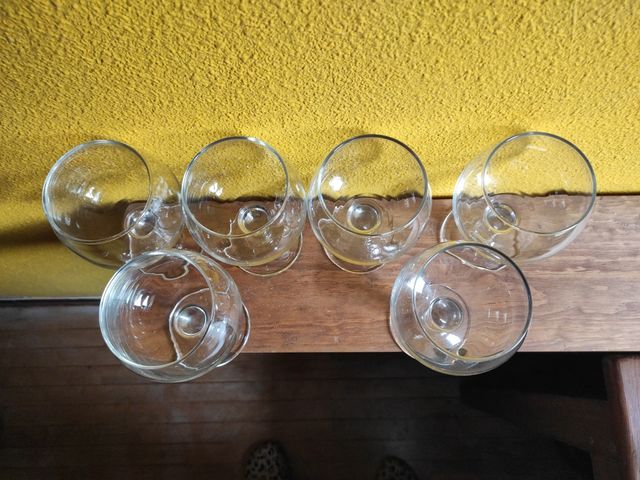 Juego 6 copas cristal