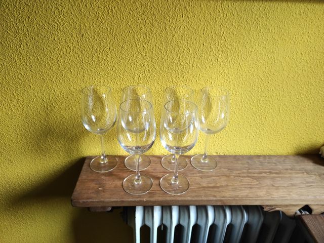 juego 6 copas de cristal