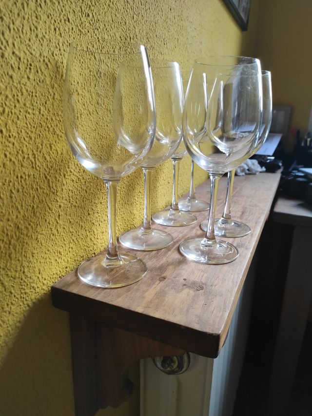 juego 6 copas de cristal