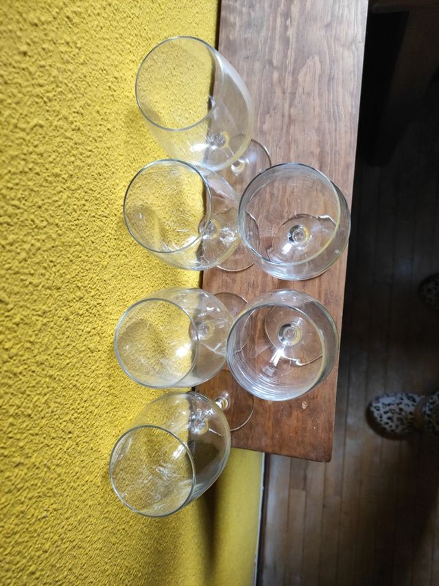 juego 6 copas de cristal