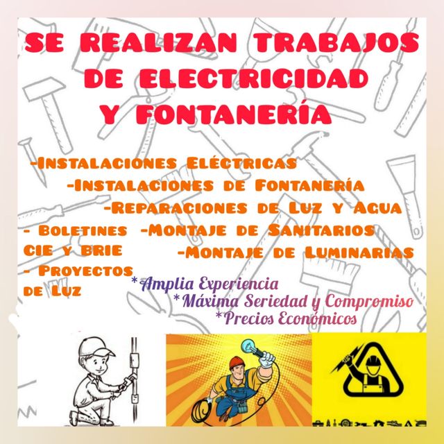 Se Realizan Trabajos de Electricidad y Fontanería