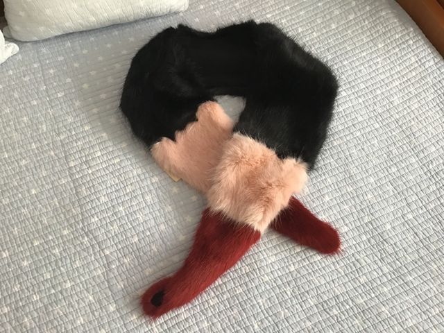 Estola de pelo sintético mujer