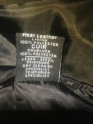 Cazadora biker piel negra