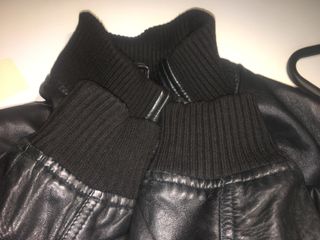 Cazadora biker piel negra