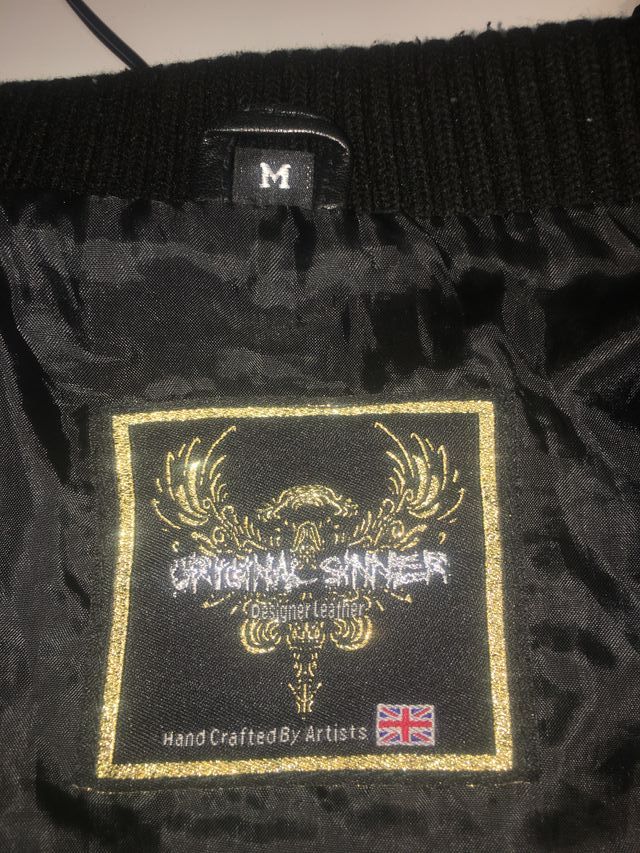 Cazadora biker piel negra