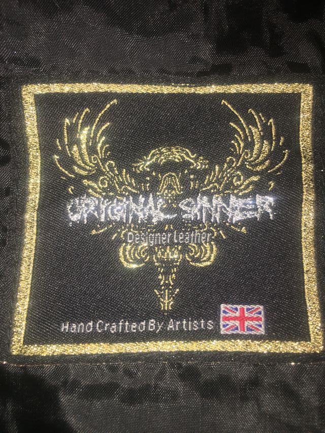 Cazadora biker piel negra