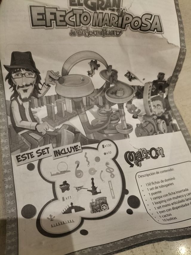 Juego fichas dominó efecto mariposa  El Hormiguero