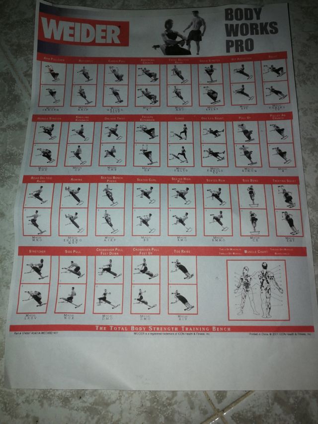 Banco de Musculación Weider body works pro 2.0 de segunda mano por 120 EUR en Murcia en WALLAPOP