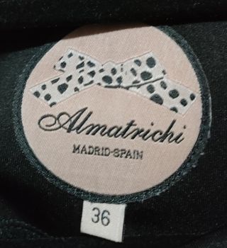 Almatrichi blusa negra fiesta T. 36 detalle dorado