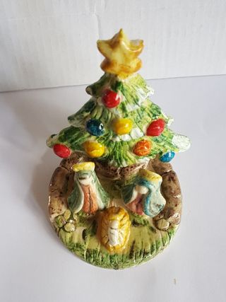 Presepe in ceramica decorato a mano cm. 7x9.5