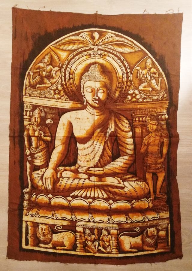 TELA PINTADA A MANO DE BUDA
