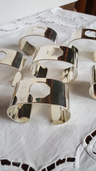 6 portatovaglioli placcati argento 