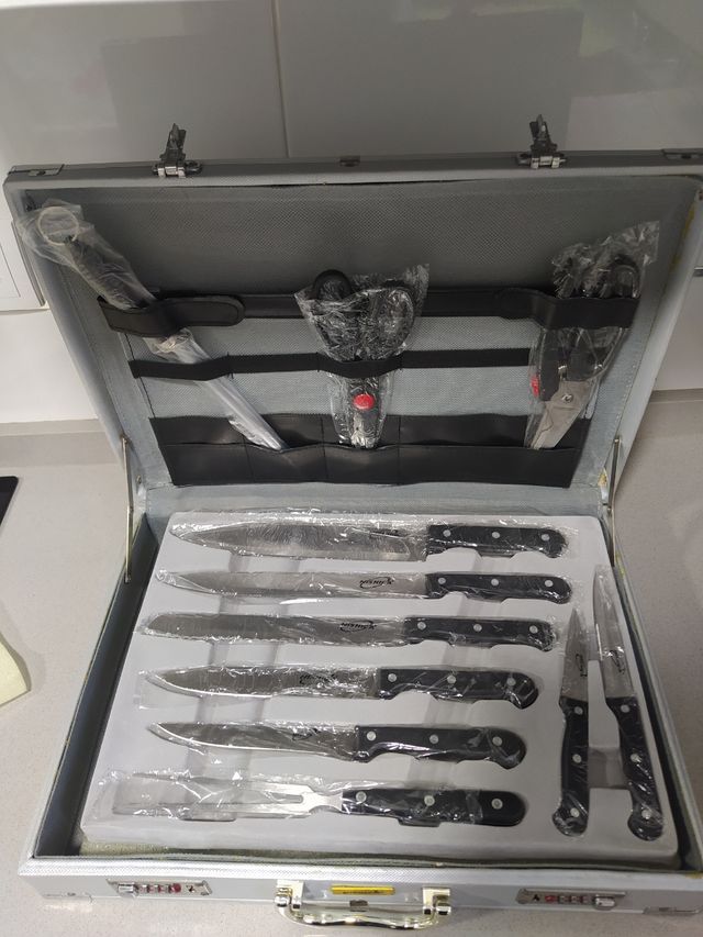 Maletín de cuchillos de cocina y utensilios de coc