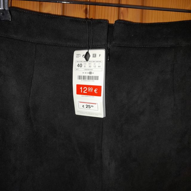 Falda imitacion ante