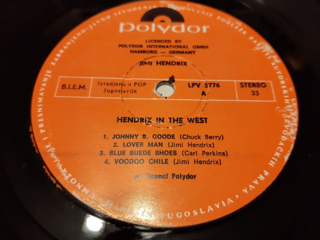 VINILO DE JIMI HENDRIX -HENDRIX IN THE WEST-