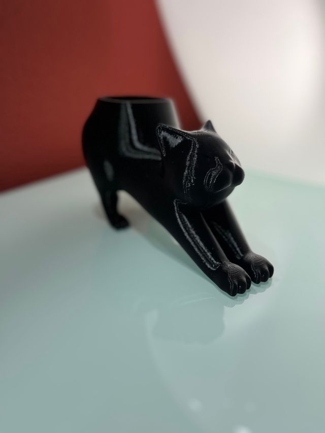 Maceta de gato impresa en 3D