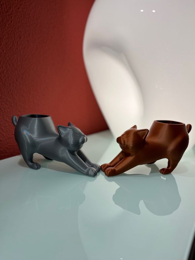 Maceta de gato impresa en 3D