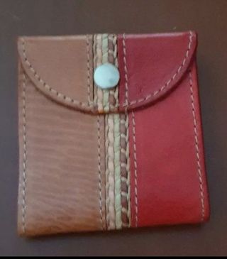 Cartera monedero mini de piel