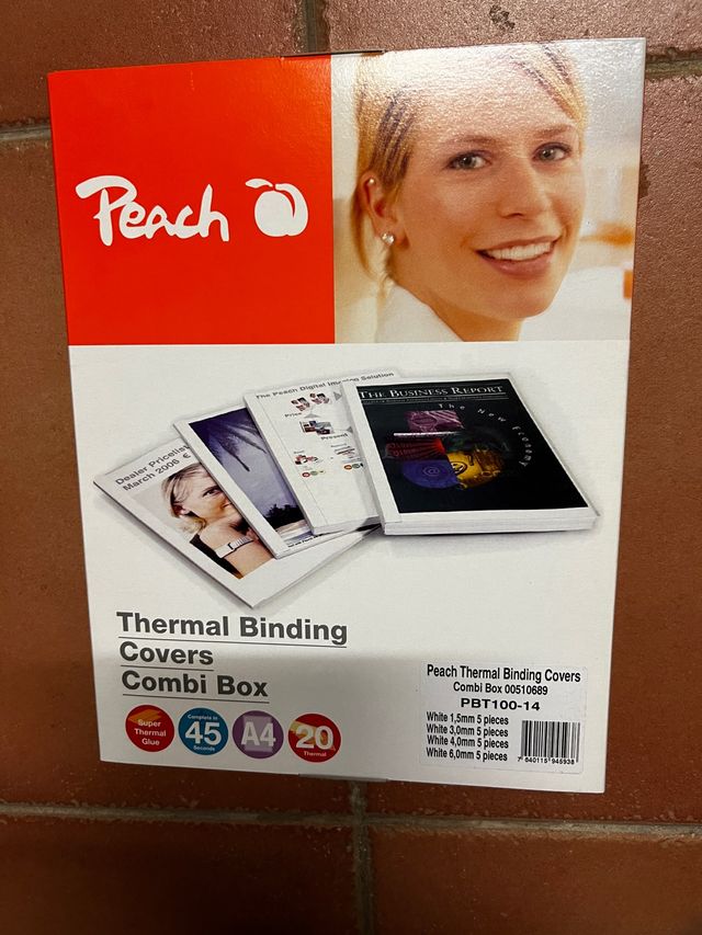 Encuadernadora térmica con caja consumibles