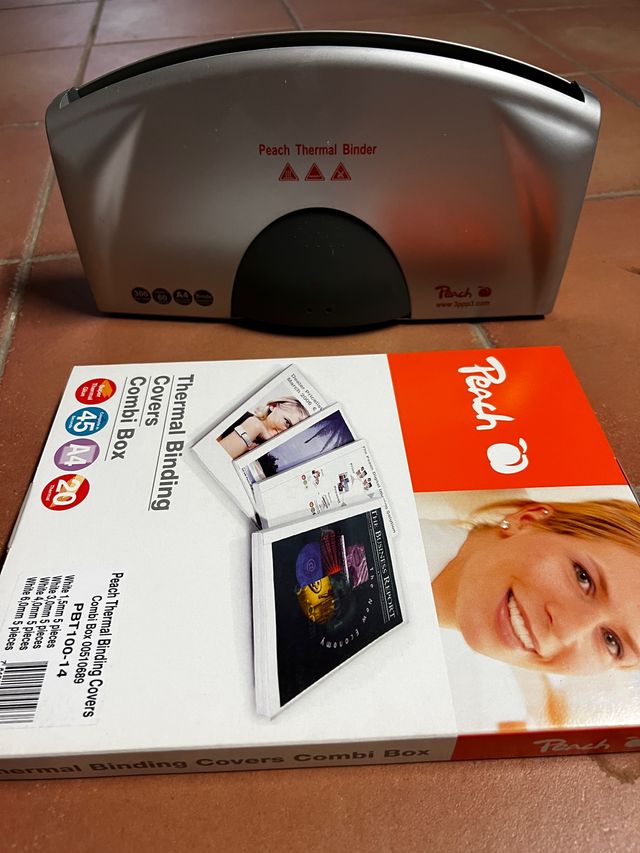 Encuadernadora térmica con caja consumibles