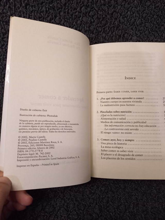Aprender a comer. Marta Castells y Paulino Castell