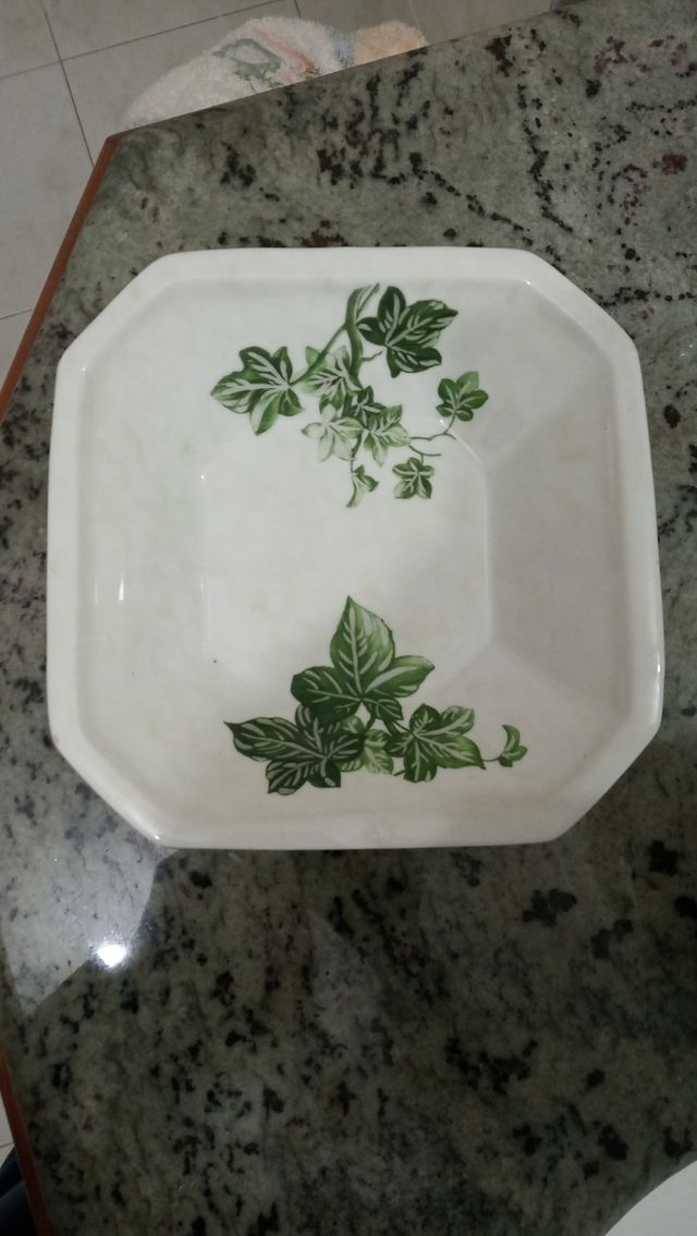 jarrón jarra ceramica y plato bandeja