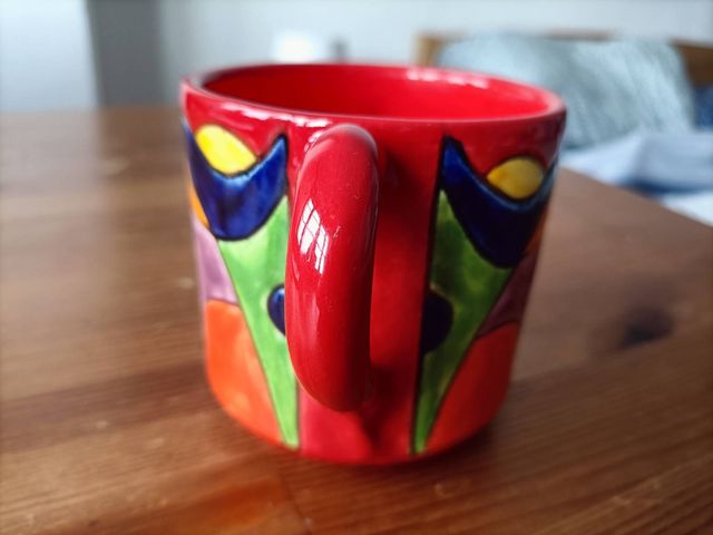 Tazza ceramica rossa artigianato Sardo