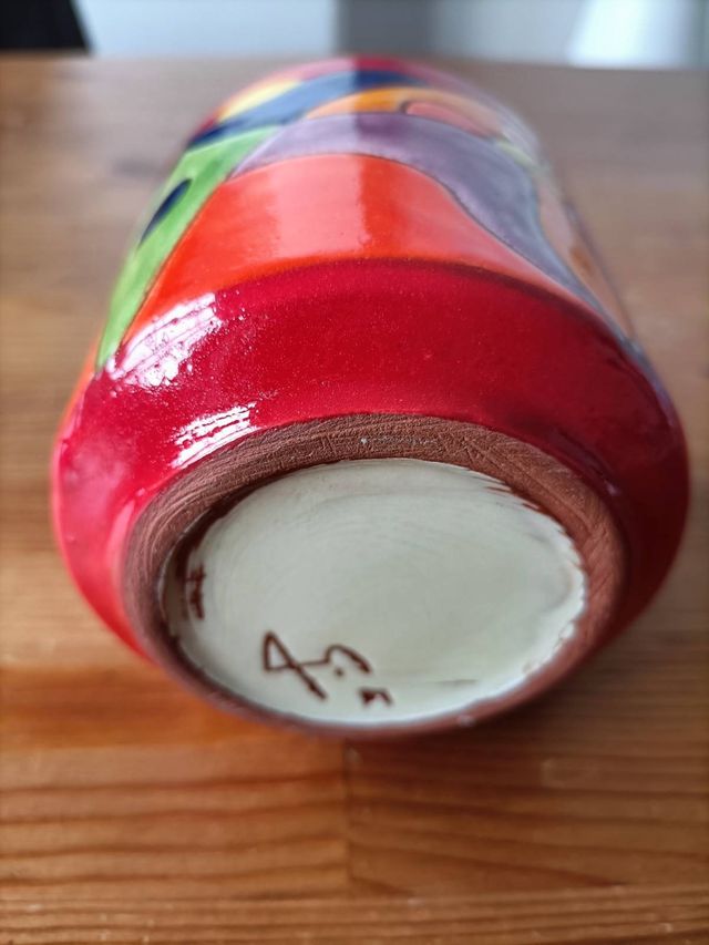 Tazza ceramica rossa artigianato Sardo