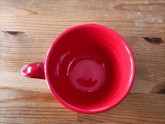 Tazza ceramica rossa artigianato Sardo