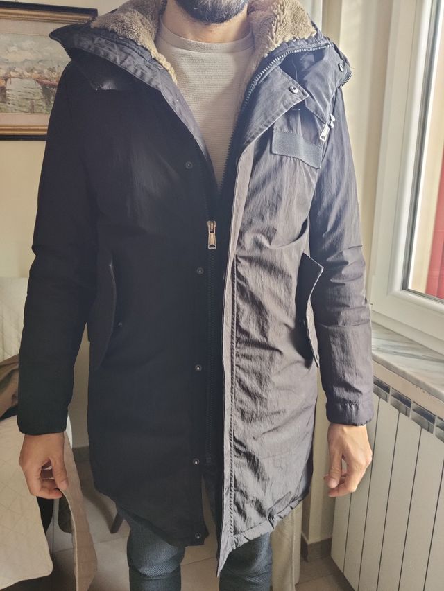 Parka cappotto giacca Rifle Nero