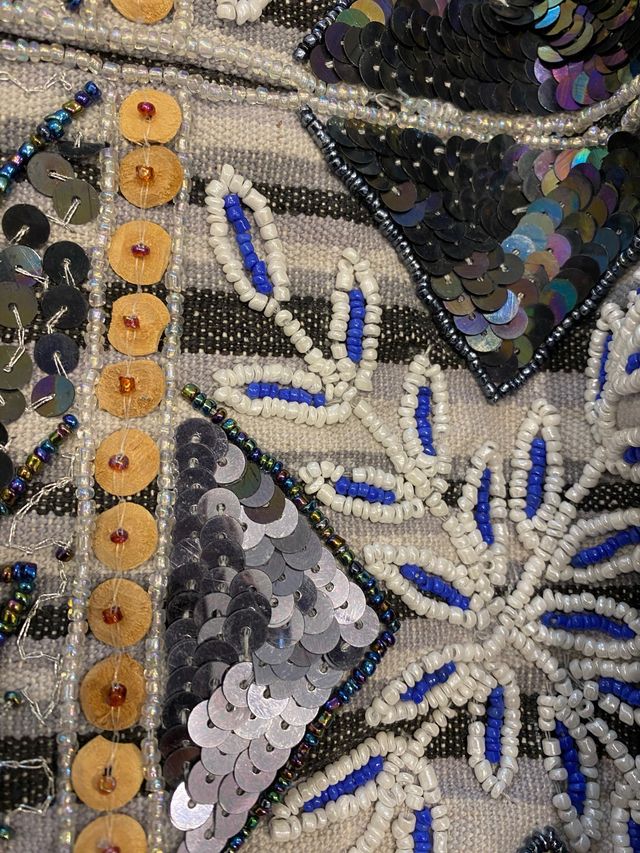 Borsa decorata con perline