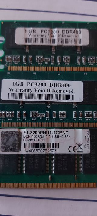 Memorias 1gb pc3200 DDR400 DDR1