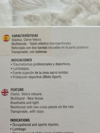 Faja lumbar talla 6