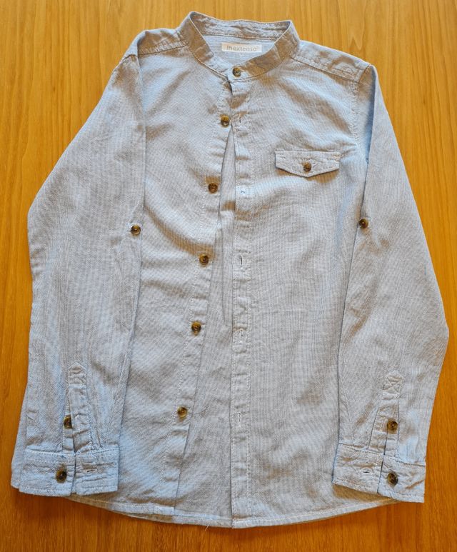 Conjunto 2 camisas niño, talla 10, cuello mao