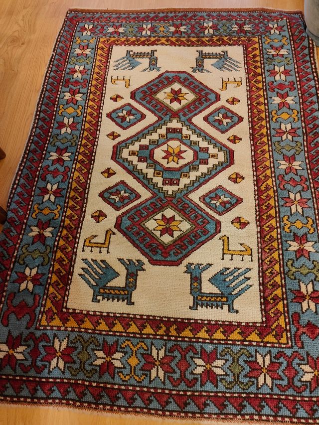 Alfombra se puede ver tipo de nudo en fotos