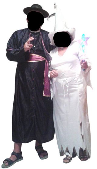Disfraces de Cura Monseñor y Hada Buena