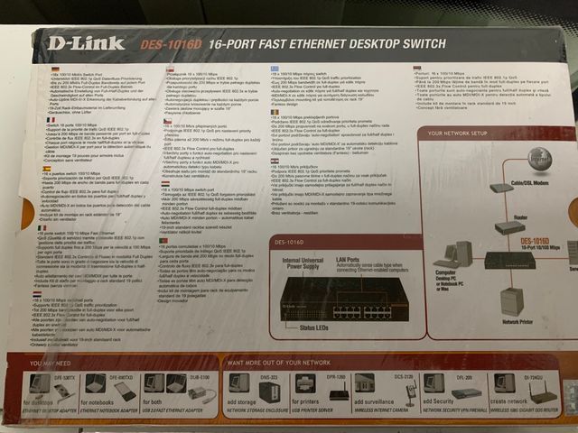 Switch d-link DES-1016D 10/100