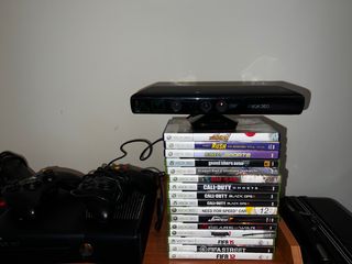 Consola Xbox 360 ultímate+kinnet+accesorios+juegos