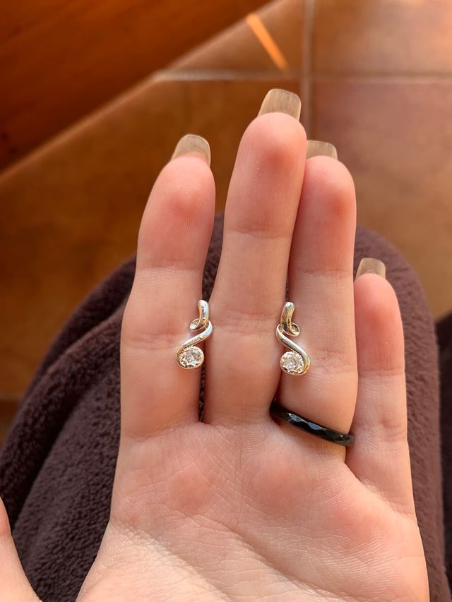 Pendientes plata 925 y zircón 3A