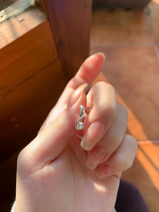 Pendientes plata 925 y zircón 3A