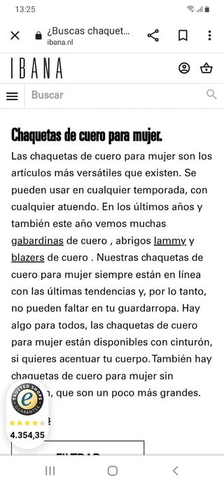 Chupa de piel IBANA