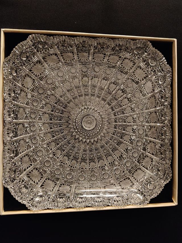 Bandeja cristal de Bohemia